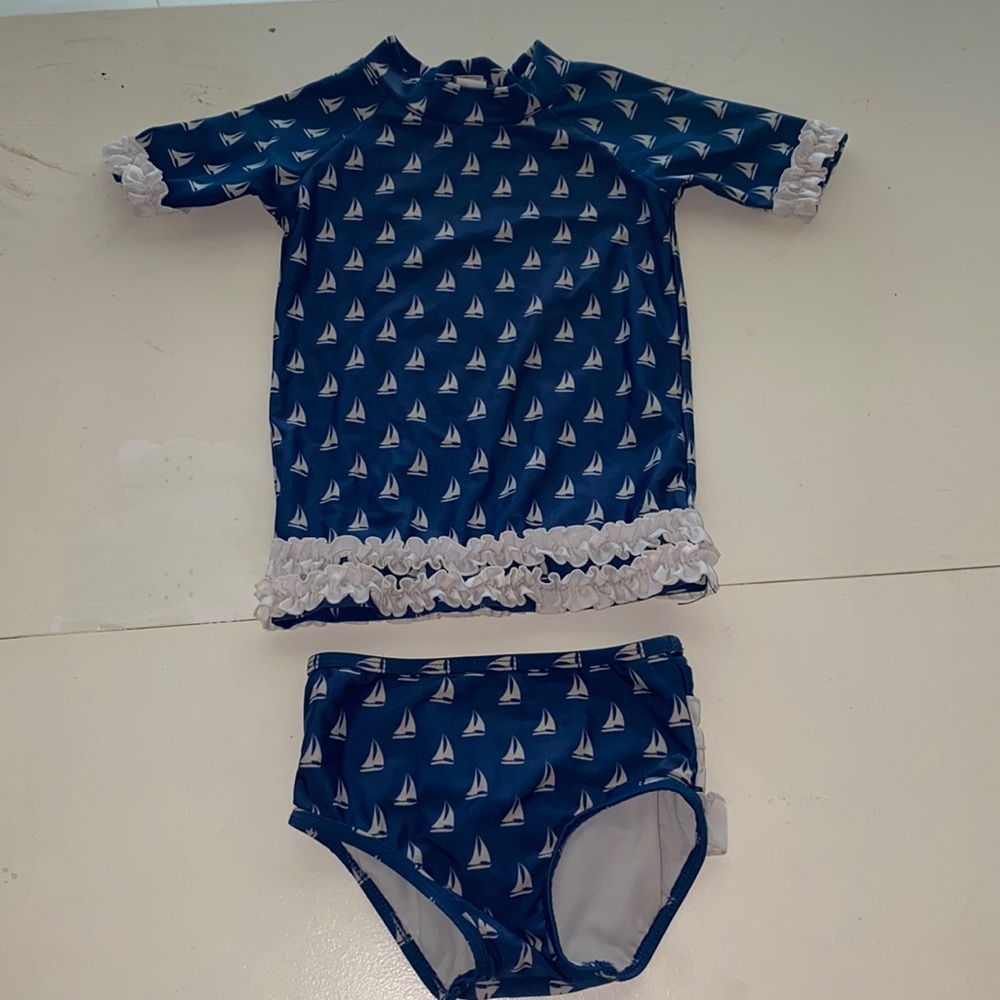 Ruffle Butts 2 piece swim suit